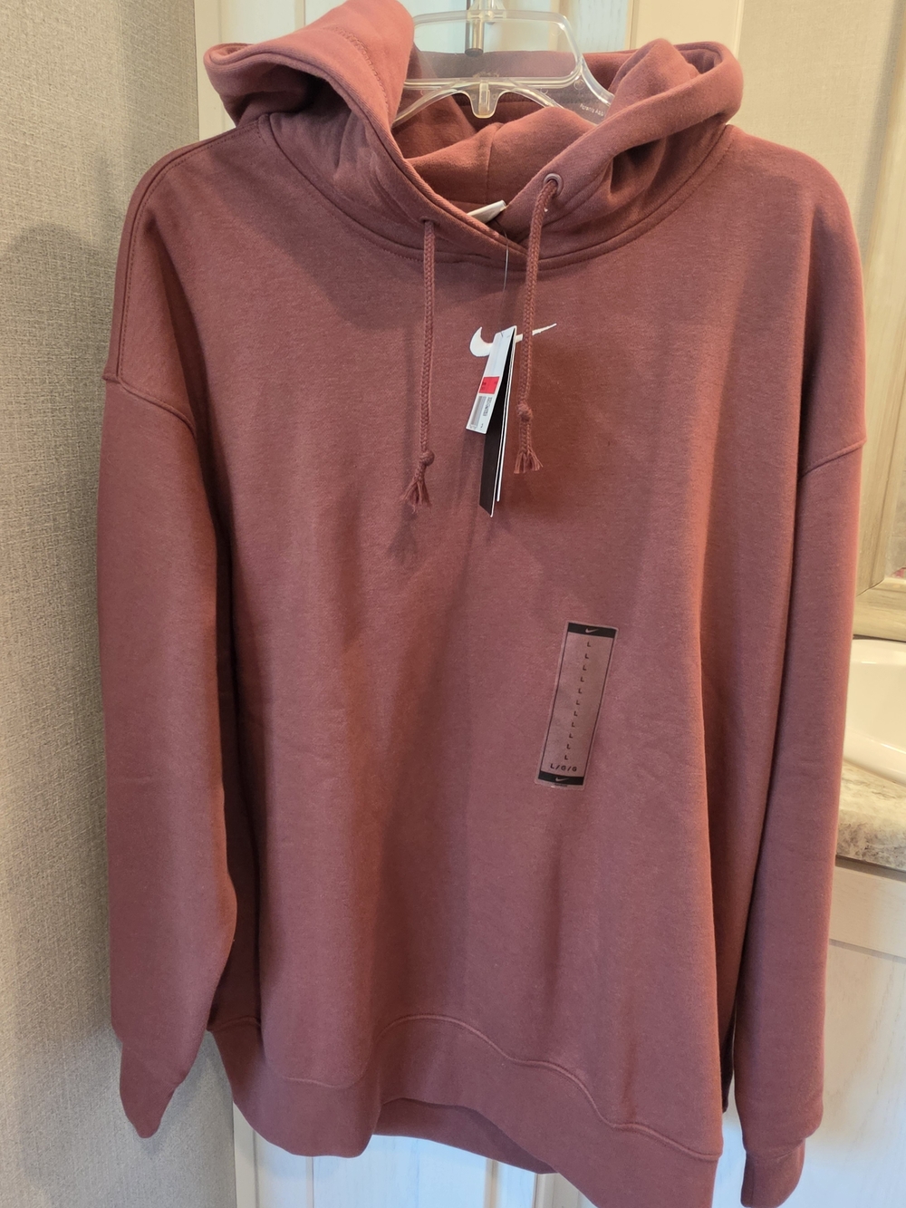 NWT Nike Women’s Oversized Dusty Rose Hoodie Sweatshirt
